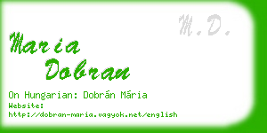 maria dobran business card