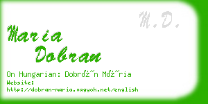 maria dobran business card